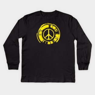 Walker of Peace [Yellow] Kids Long Sleeve T-Shirt